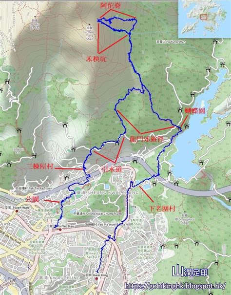 半月照潭|香港山澗足印 GoHikingHK: 短遊下花山 捷徑返荃灣*